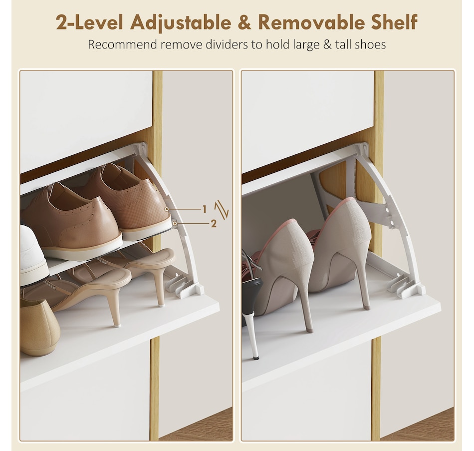 Image 929410_ALTMORE21.jpg, Product 929-410 / Price $129.99 - $169.99, HOMCOM Narrow Shoe Cabinet, Shoe Storage Cabinet, White from HOMCOM on TSC.ca's Home & Garden department