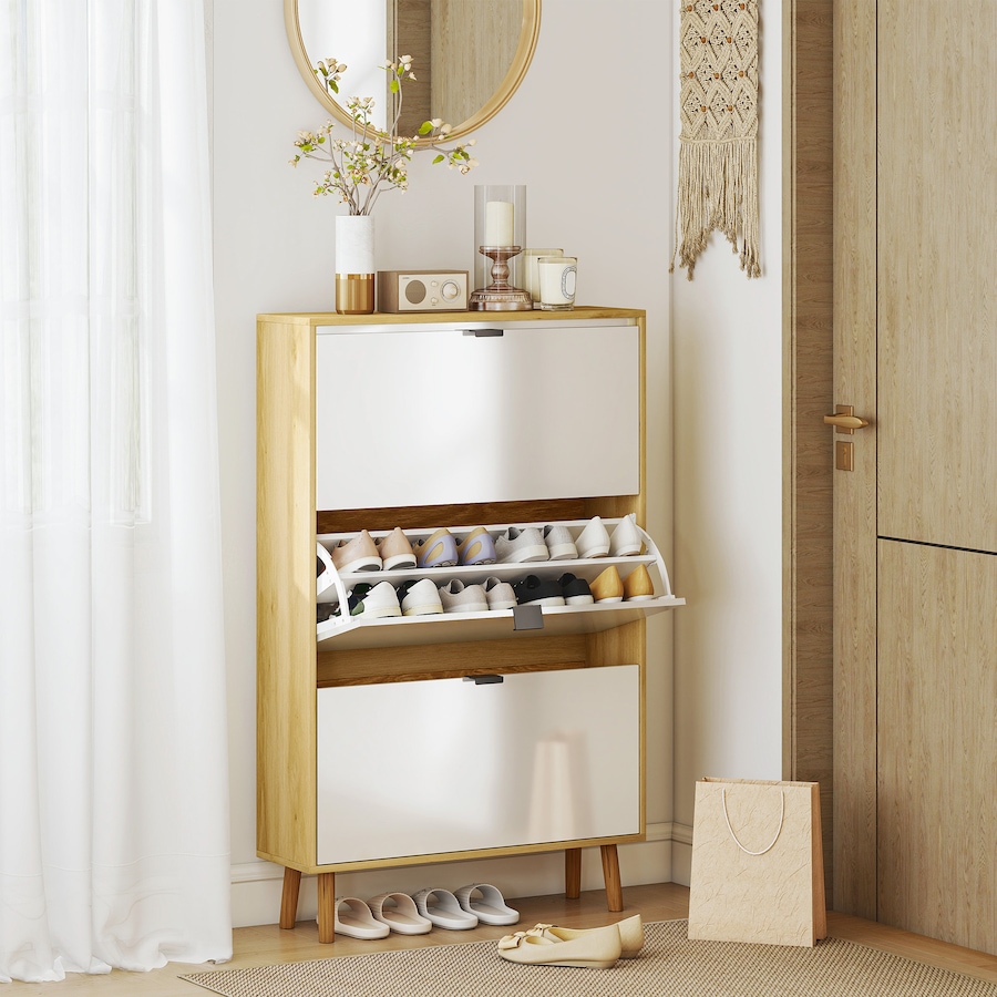 Image 929410_ALTMORE23.jpg, Product 929-410 / Price $129.99 - $169.99, HOMCOM Narrow Shoe Cabinet, Shoe Storage Cabinet, White from HOMCOM on TSC.ca's Home & Garden department