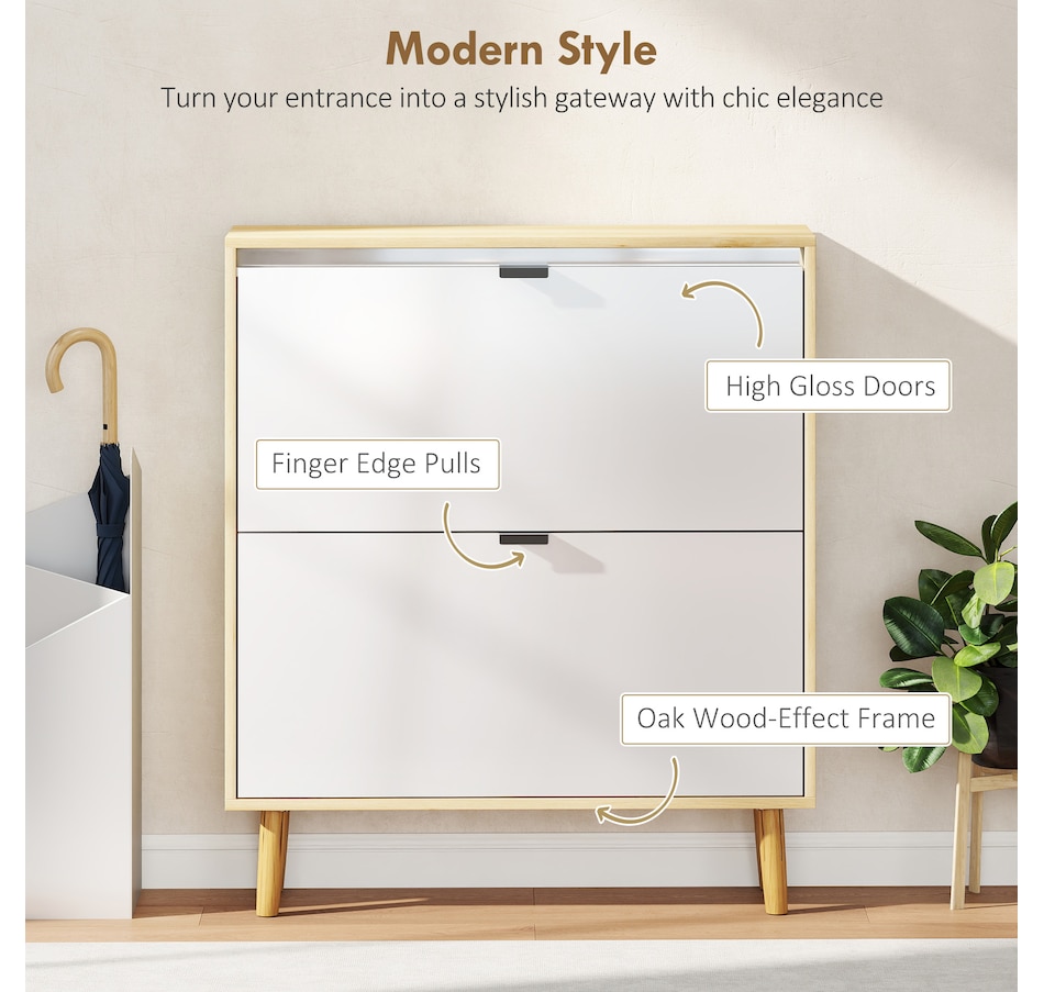Image 929410_ALTMORE3.jpg, Product 929-410 / Price $129.99 - $169.99, HOMCOM Narrow Shoe Cabinet, Shoe Storage Cabinet, White from HOMCOM on TSC.ca's Home & Garden department
