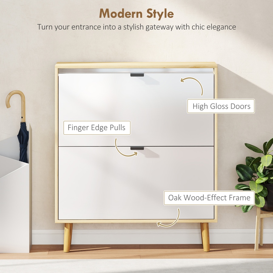 Image 929410_ALTMORE3.jpg, Product 929-410 / Price $129.99 - $169.99, HOMCOM Narrow Shoe Cabinet, Shoe Storage Cabinet, White from HOMCOM on TSC.ca's Home & Garden department