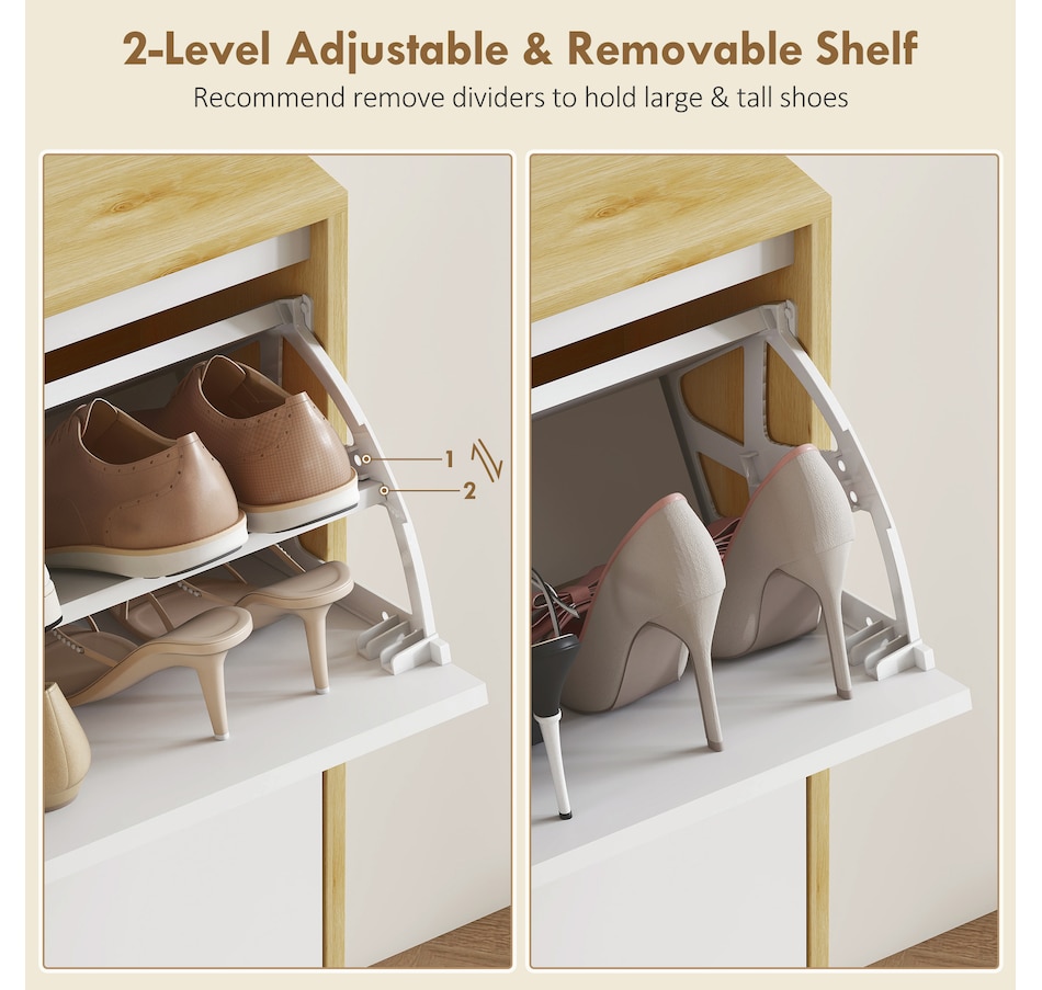 Image 929410_ALTMORE5.jpg, Product 929-410 / Price $129.99 - $169.99, HOMCOM Narrow Shoe Cabinet, Shoe Storage Cabinet, White from HOMCOM on TSC.ca's Home & Garden department