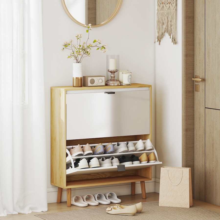 Image 929410_ALTMORE7.jpg, Product 929-410 / Price $129.99 - $169.99, HOMCOM Narrow Shoe Cabinet, Shoe Storage Cabinet, White from HOMCOM on TSC.ca's Home & Garden department