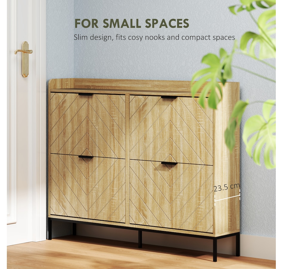 Image 929414_ALTMORE13.jpg, Product 929-414 / Price $129.99 - $139.99, HOMCOM Modern Slim Shoe Cabinet with Flip Drawers, Shoe Storage Cabinet for Entryway, Hallway from HOMCOM on TSC.ca's Home & Garden department