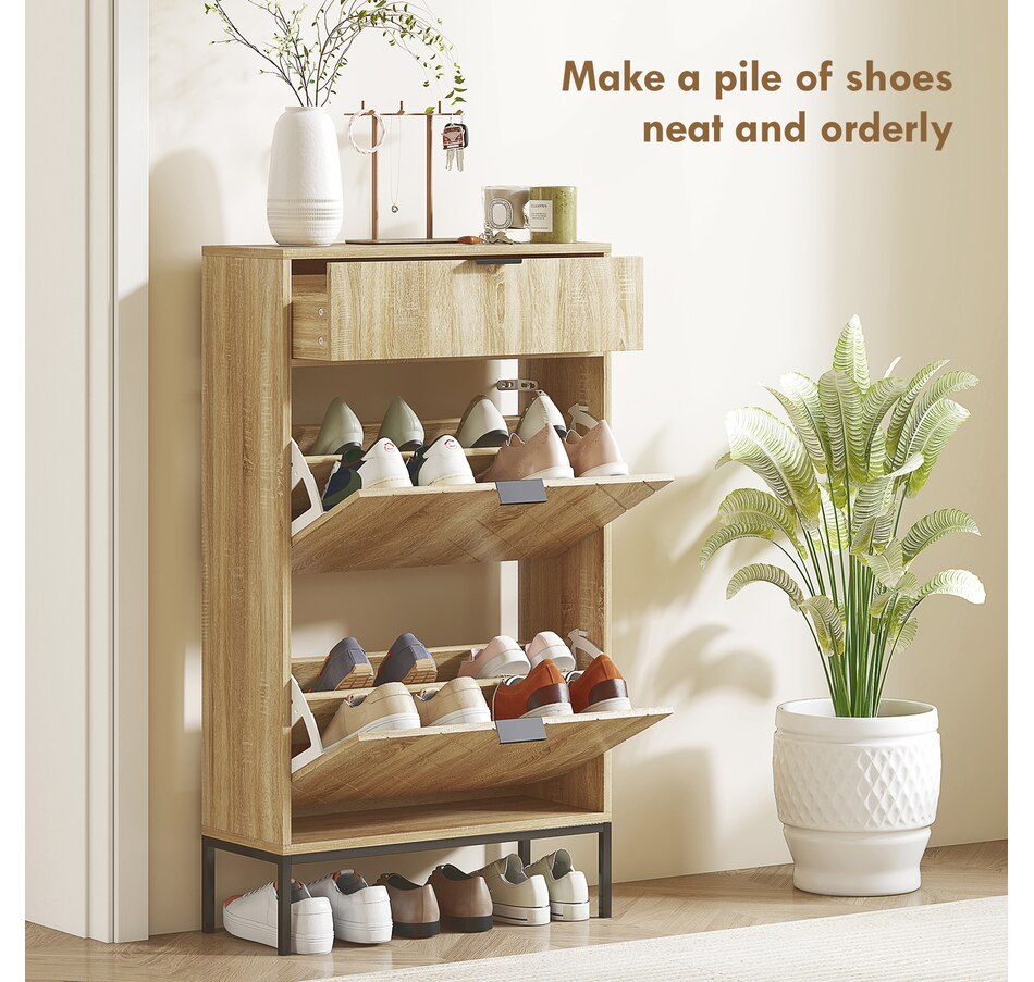 Image 929414_ALTMORE3.jpg, Product 929-414 / Price $129.99 - $139.99, HOMCOM Modern Slim Shoe Cabinet with Flip Drawers, Shoe Storage Cabinet for Entryway, Hallway from HOMCOM on TSC.ca's Home & Garden department