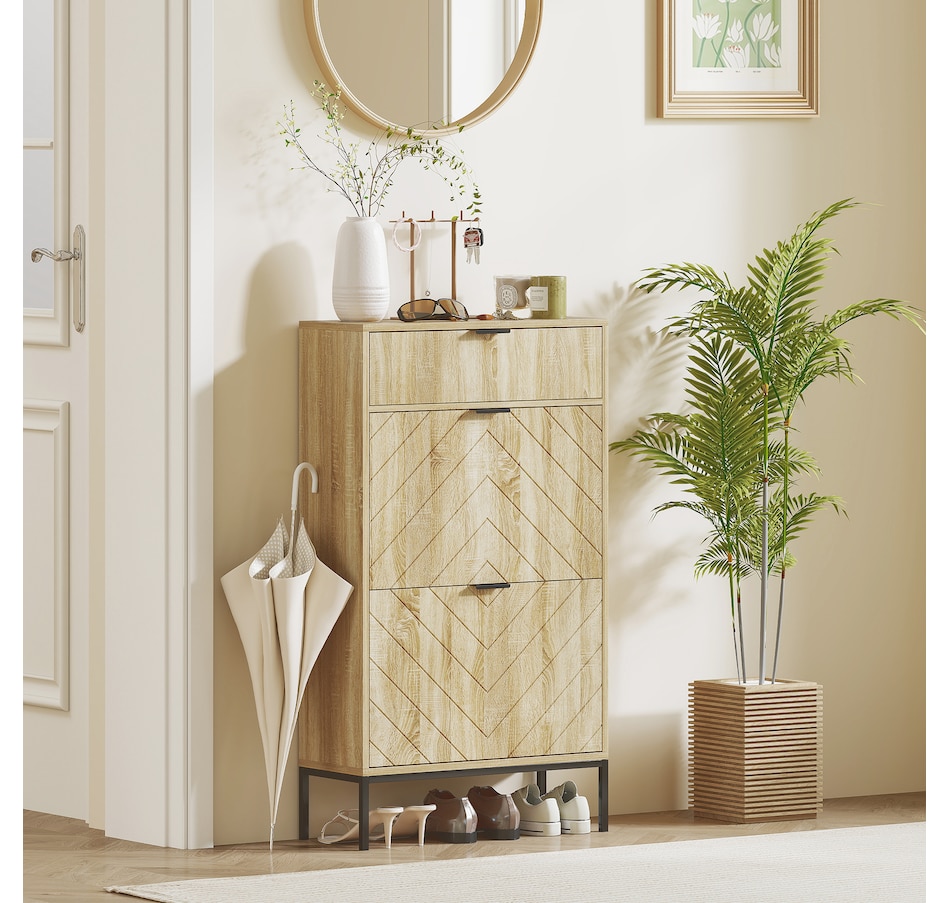 Image 929414_ALTMORE7.jpg, Product 929-414 / Price $129.99 - $139.99, HOMCOM Modern Slim Shoe Cabinet with Flip Drawers, Shoe Storage Cabinet for Entryway, Hallway from HOMCOM on TSC.ca's Home & Garden department