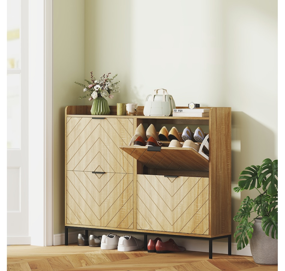 Image 929414_ALTMORE9.jpg, Product 929-414 / Price $129.99 - $139.99, HOMCOM Modern Slim Shoe Cabinet with Flip Drawers, Shoe Storage Cabinet for Entryway, Hallway from HOMCOM on TSC.ca's Home & Garden department