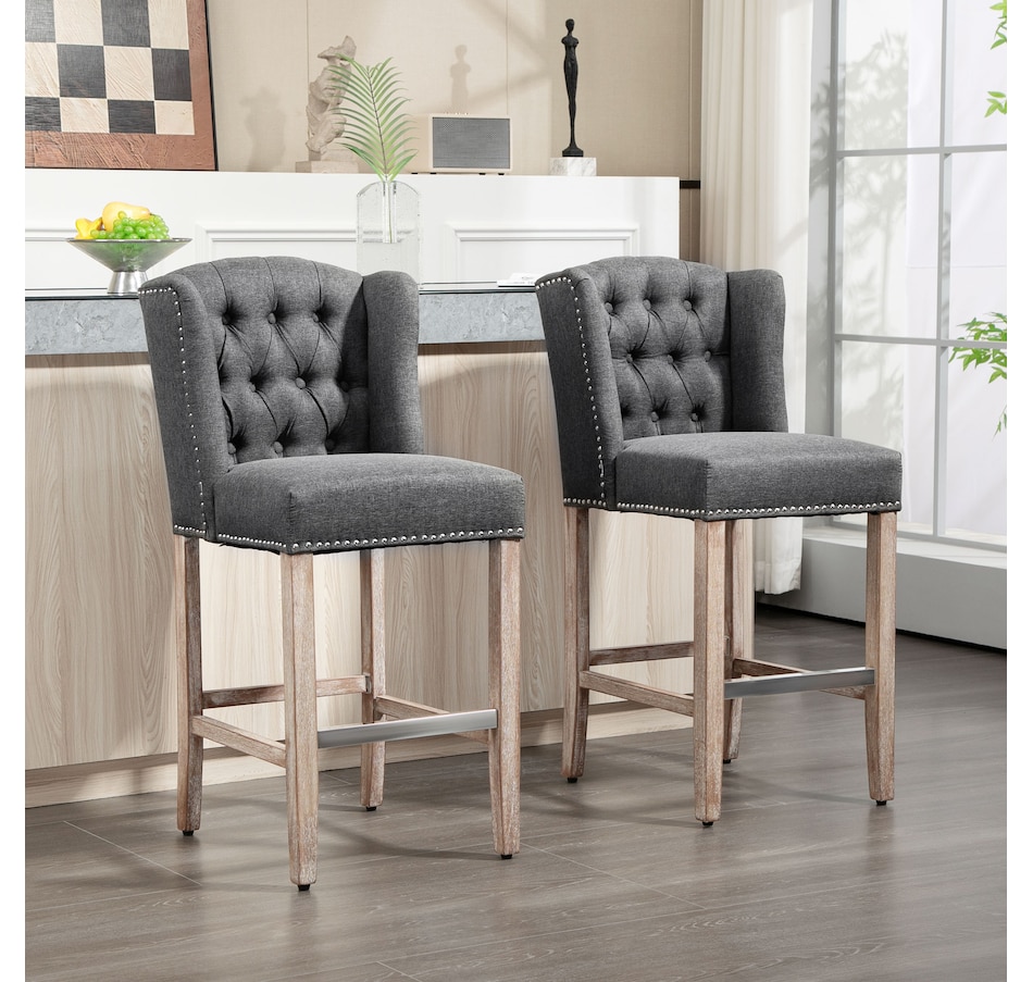 Image 929419_ALTMORE1.jpg, Product 929-419 / Price $254.99 - $359.99, HOMCOM Counter Height Bar Stools Set of 2, Upholstered Bar Chairs from HOMCOM on TSC.ca's Home & Garden department