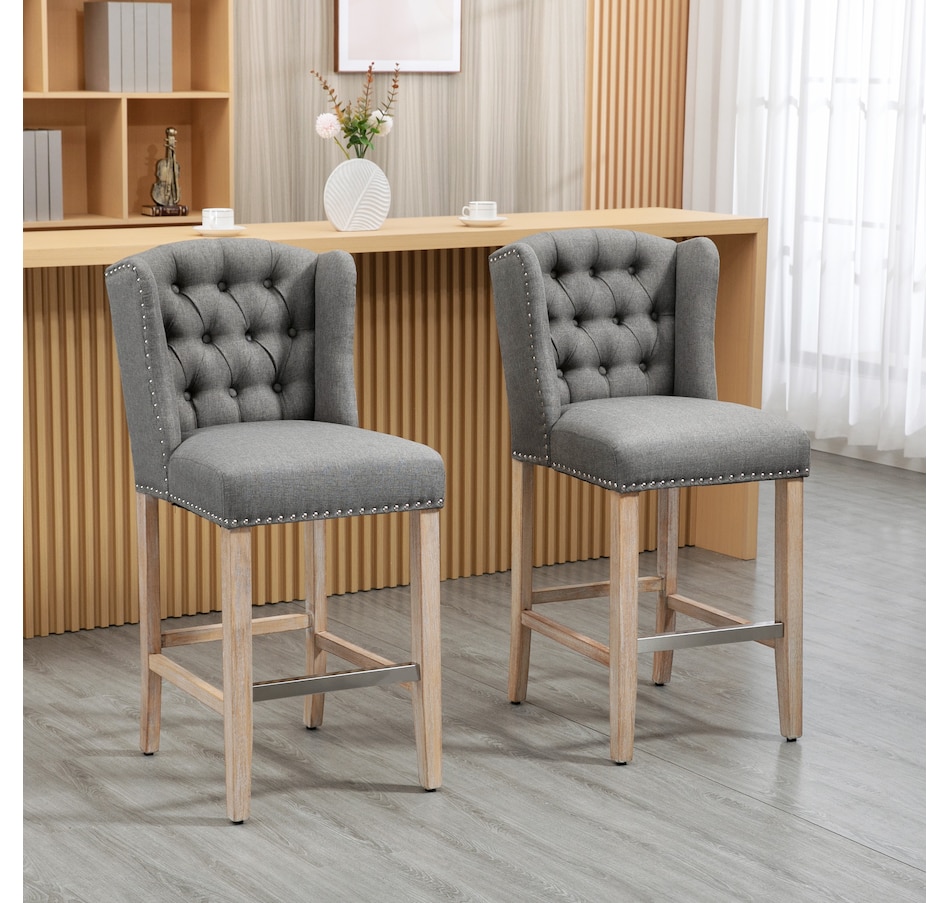 Image 929419_ALTMORE16.jpg, Product 929-419 / Price $254.99 - $359.99, HOMCOM Counter Height Bar Stools Set of 2, Upholstered Bar Chairs from HOMCOM on TSC.ca's Home & Garden department