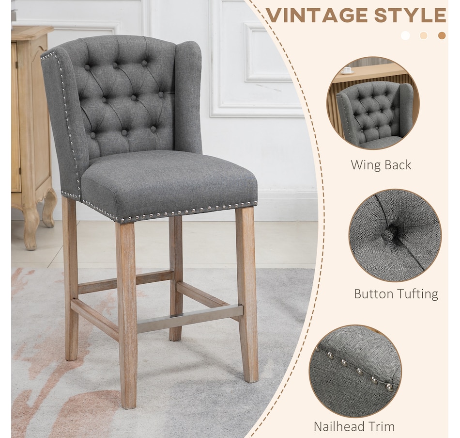 Image 929419_ALTMORE18.jpg, Product 929-419 / Price $254.99 - $359.99, HOMCOM Counter Height Bar Stools Set of 2, Upholstered Bar Chairs from HOMCOM on TSC.ca's Home & Garden department