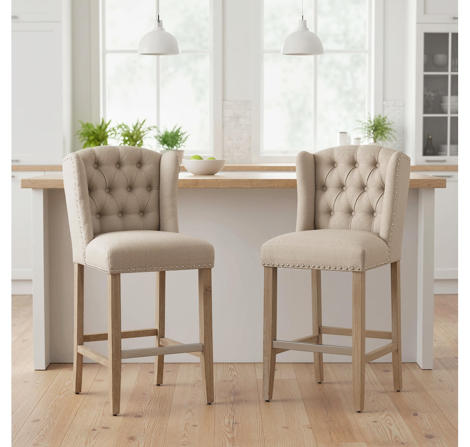Image 929419_ALTMORE24.jpg, Product 929-419 / Price $254.99 - $359.99, HOMCOM Counter Height Bar Stools Set of 2, Upholstered Bar Chairs from HOMCOM on TSC.ca's Home & Garden department
