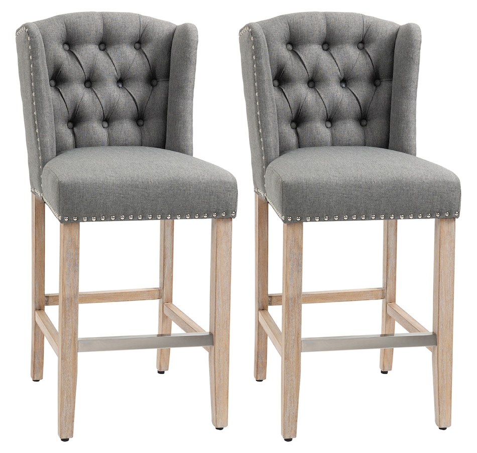 Image 929419_ST03.jpg, Product 929-419 / Price $254.99 - $359.99, HOMCOM Counter Height Bar Stools Set of 2, Upholstered Bar Chairs from HOMCOM on TSC.ca's Home & Garden department