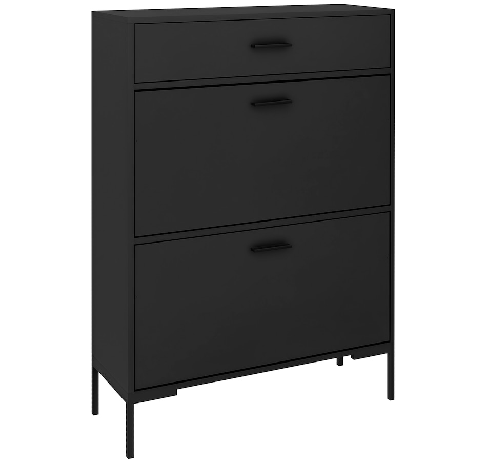 Image 929425_ST02.png, Product 929-425 / Price $139.99 - $159.99, HOMCOM 12 Pair Shoe Storage Cabinet with 2 Flip Doors and Drawer for Hallway from HOMCOM on TSC.ca's Home & Garden department