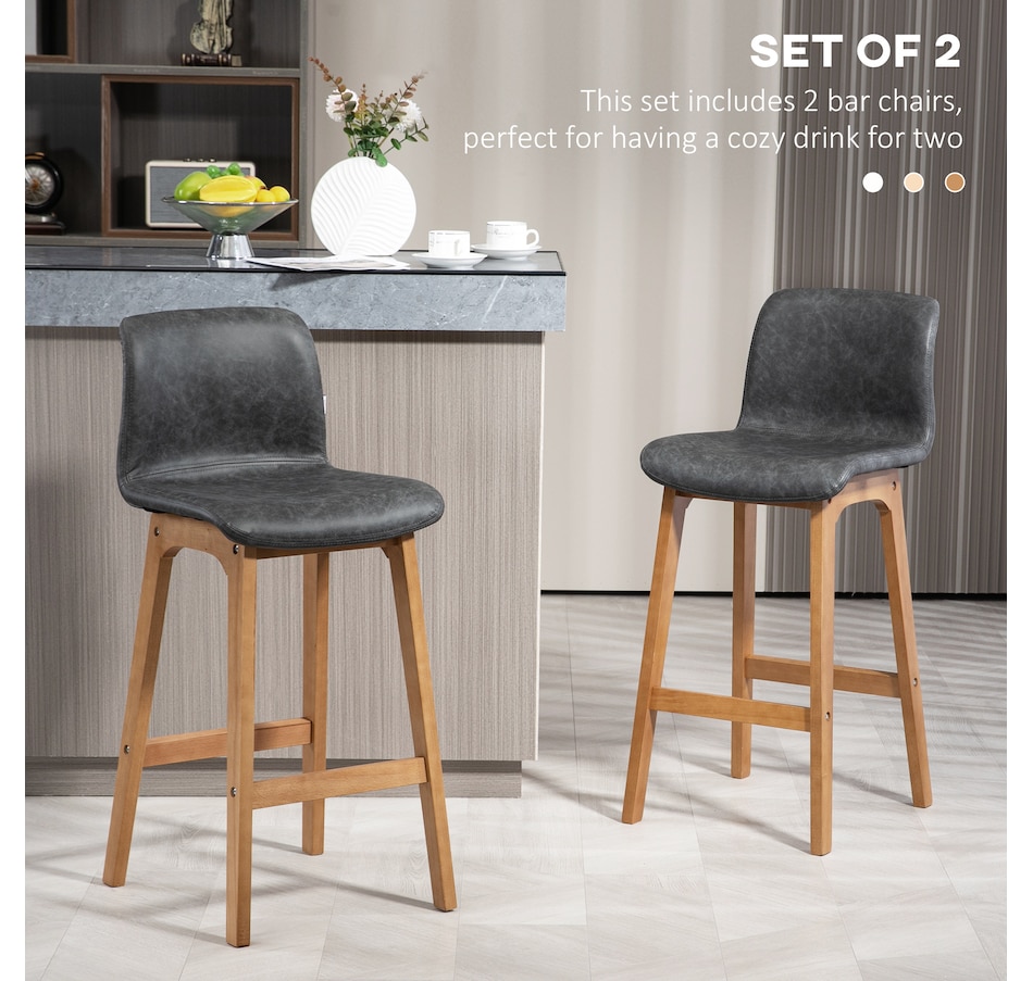 Image 929428_ALTMORE11.jpg, Product 929-428 / Price $172.99, HOMCOM Modern Wood Bar Chairs Kitchen Cafe Stools Dining Barstool from HOMCOM on TSC.ca's Home & Garden department