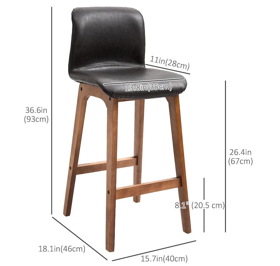 Image 929428_ALTMORE2.jpg, Product 929-428 / Price $172.99, HOMCOM Modern Wood Bar Chairs Kitchen Cafe Stools Dining Barstool from HOMCOM on TSC.ca's Home & Garden department