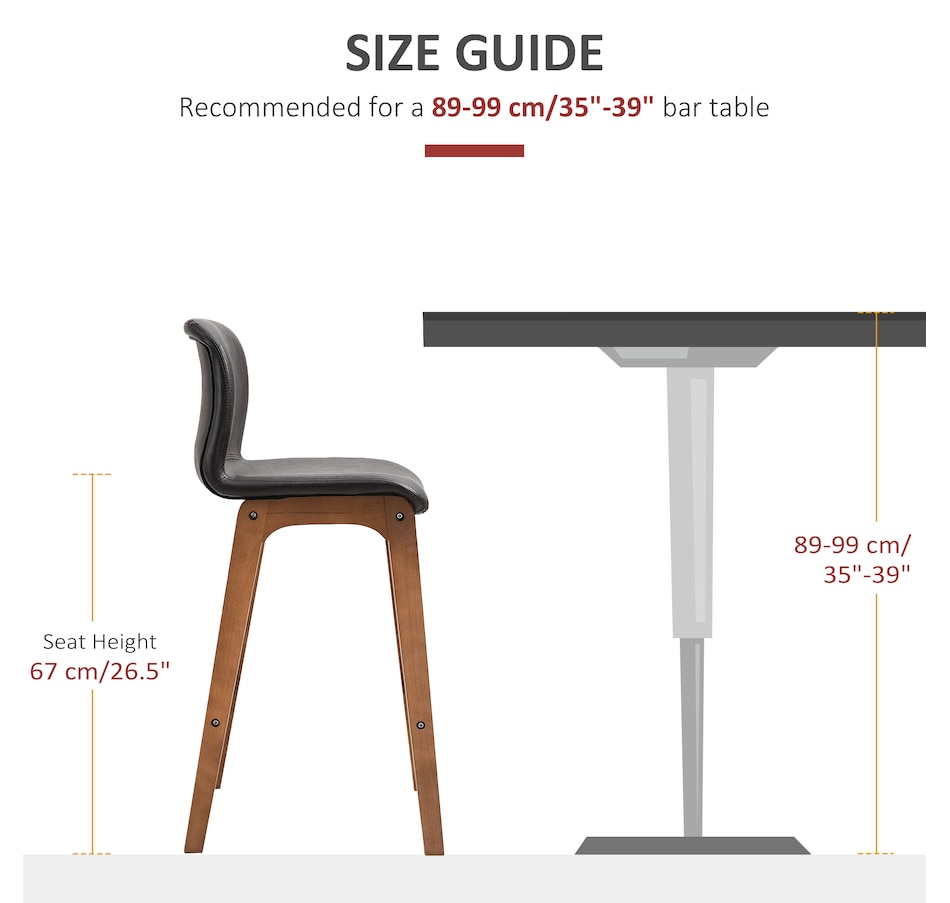 Image 929428_ALTMORE6.jpg, Product 929-428 / Price $172.99, HOMCOM Modern Wood Bar Chairs Kitchen Cafe Stools Dining Barstool from HOMCOM on TSC.ca's Home & Garden department