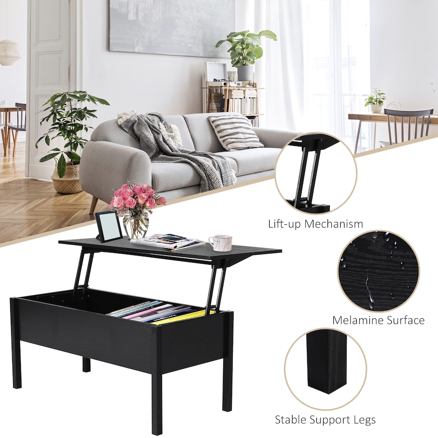 Image 929429_ALTMORE13.jpg, Product 929-429 / Price $114.99 - $124.99, HOMCOM Modern Lift Top Coffee Table Desk With Hidden Storage Compartment from HOMCOM on TSC.ca's Home & Garden department