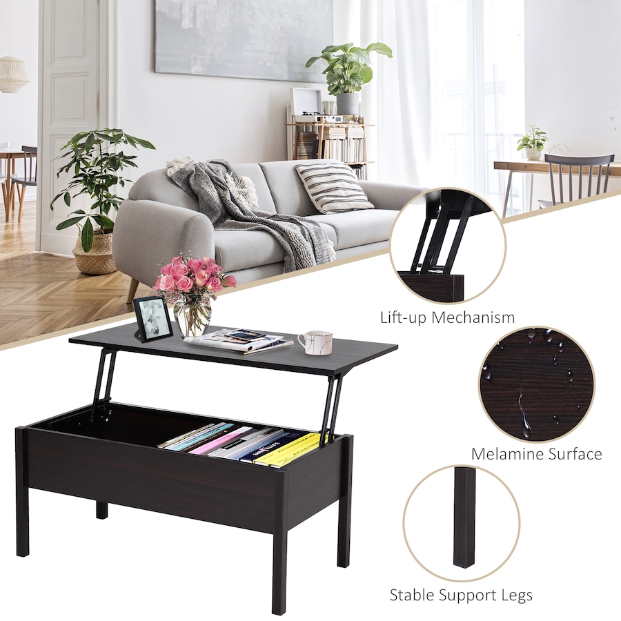 Image 929429_ALTMORE5.jpg, Product 929-429 / Price $114.99 - $124.99, HOMCOM Modern Lift Top Coffee Table Desk With Hidden Storage Compartment from HOMCOM on TSC.ca's Home & Garden department