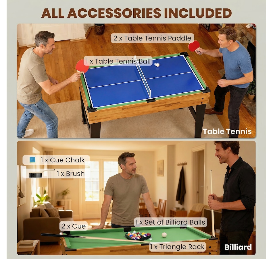 Image 929435_ALTMORE11.jpg, Product 929-435 / Price $209.99, Soozier 13-in-1 Multi Game Table, 48 in Combo Game Table for Adults from Soozier on TSC.ca's Toys & Hobbies department
