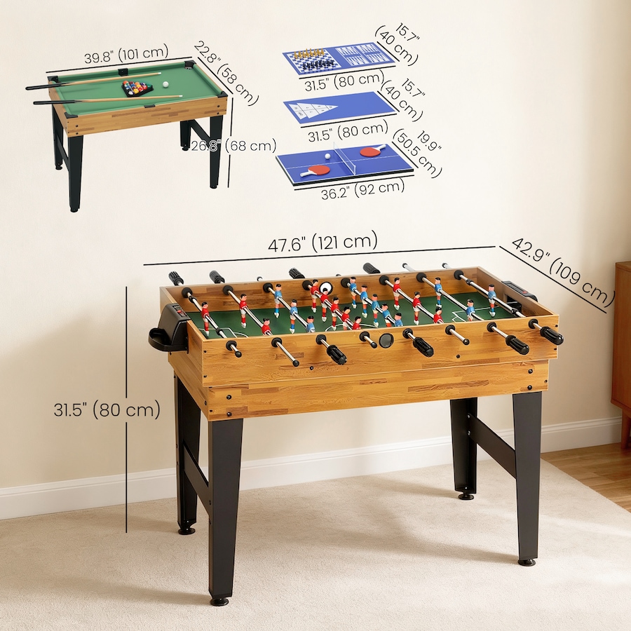 Image 929435_ALTMORE2.jpg, Product 929-435 / Price $199.99, Soozier 13-in-1 Multi Game Table, 48 in Combo Game Table for Adults from Soozier on TSC.ca's Toys & Hobbies department