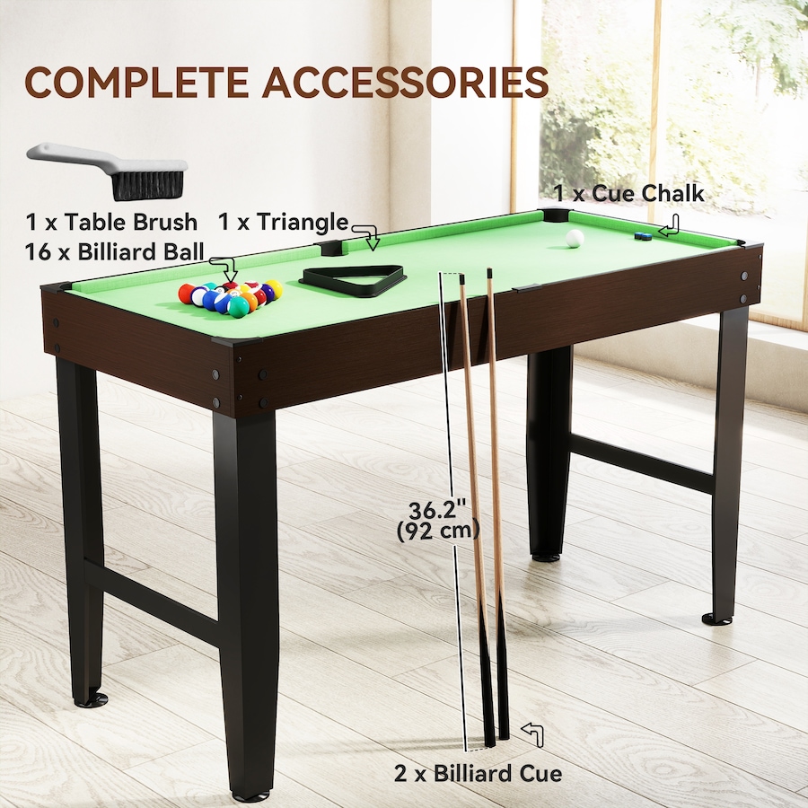 Image 929436_ALTMORE3.jpg, Product 929-436 / Price $139.99, Soozier 55" Mini Pool Table, Billiard Table Set for Kids and Adults, Green from Soozier on TSC.ca's Toys & Hobbies department