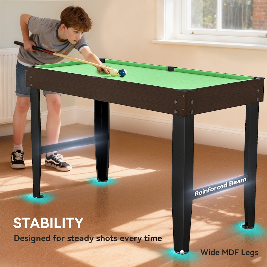 Image 929436_ALTMORE4.jpg, Product 929-436 / Price $139.99, Soozier 55" Mini Pool Table, Billiard Table Set for Kids and Adults, Green from Soozier on TSC.ca's Toys & Hobbies department