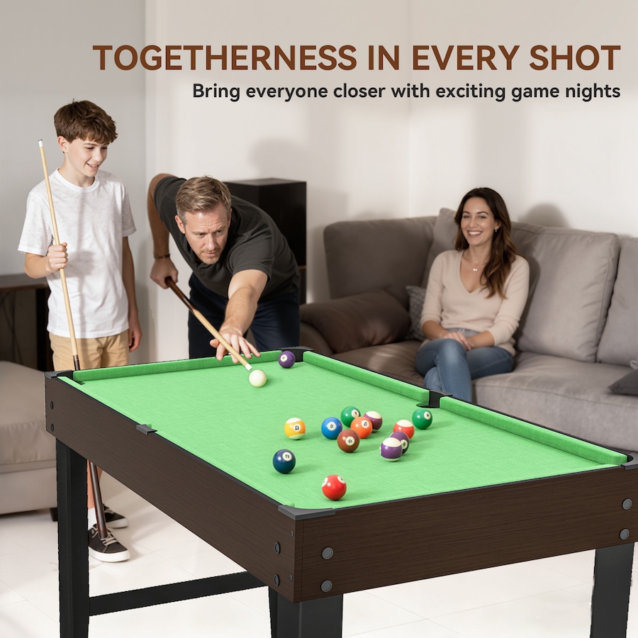 Image 929436_ALTMORE5.jpg, Product 929-436 / Price $139.99, Soozier 55" Mini Pool Table, Billiard Table Set for Kids and Adults, Green from Soozier on TSC.ca's Toys & Hobbies department