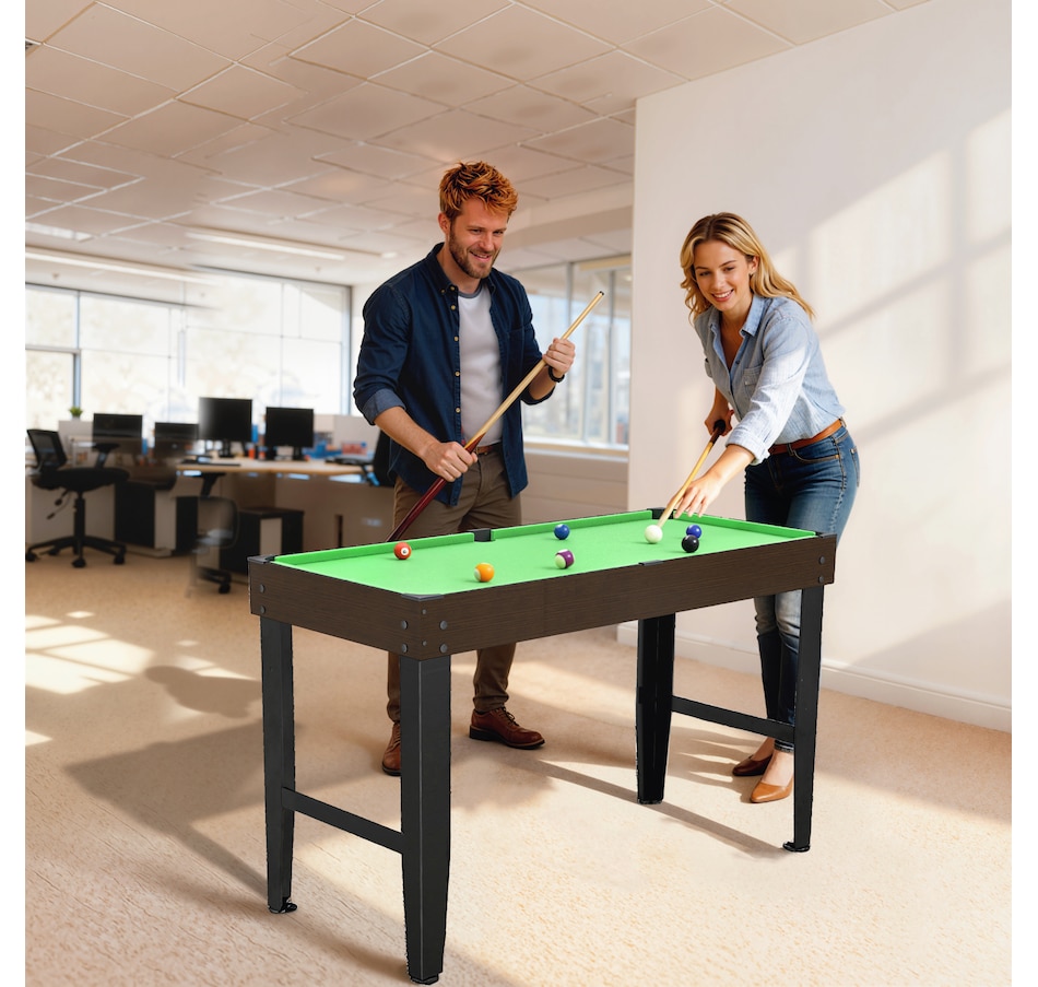 Image 929436_ALTMORE6.jpg, Product 929-436 / Price $139.99, Soozier 55" Mini Pool Table, Billiard Table Set for Kids and Adults, Green from Soozier on TSC.ca's Toys & Hobbies department