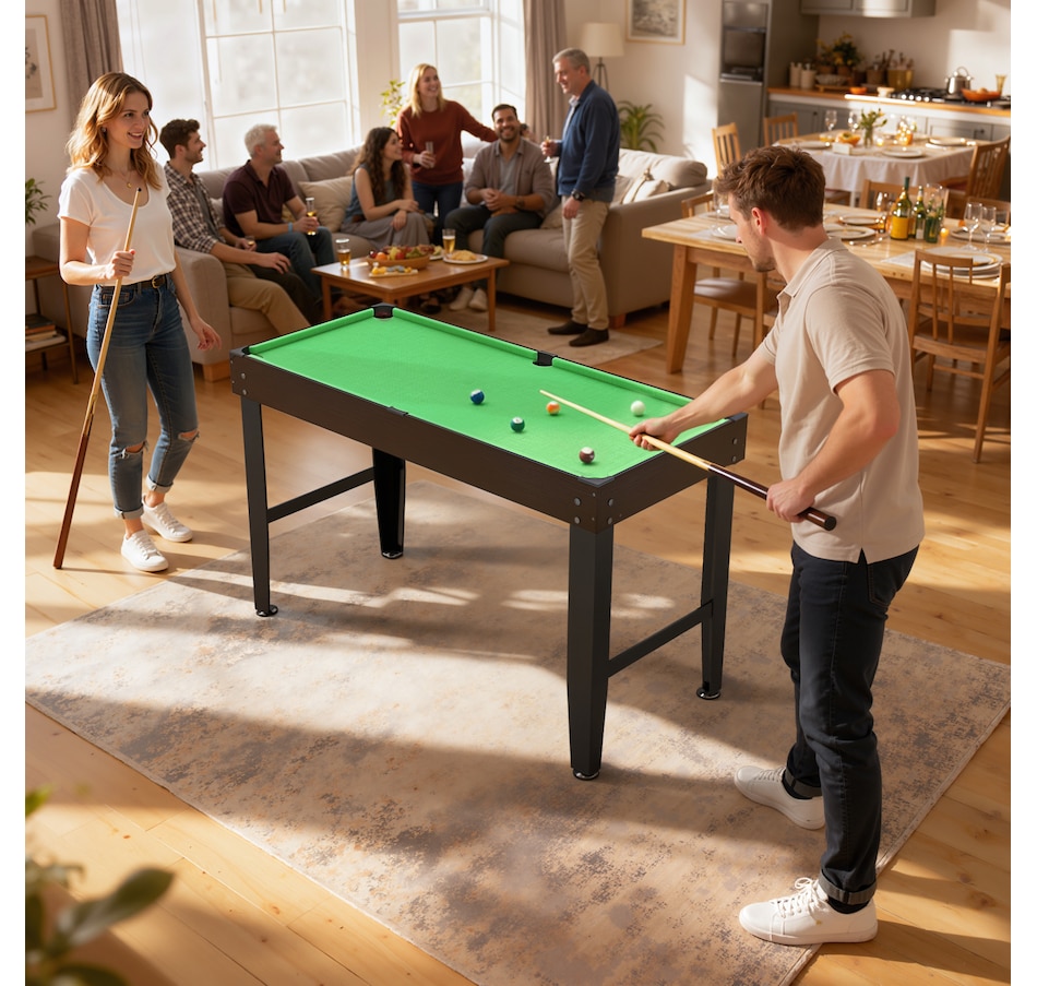 Image 929436_ALTMORE7.jpg, Product 929-436 / Price $139.99, Soozier 55" Mini Pool Table, Billiard Table Set for Kids and Adults, Green from Soozier on TSC.ca's Toys & Hobbies department