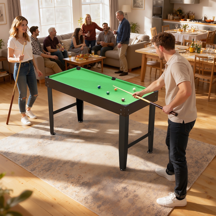 Image 929436_ALTMORE7.jpg, Product 929-436 / Price $139.99, Soozier 55" Mini Pool Table, Billiard Table Set for Kids and Adults, Green from Soozier on TSC.ca's Toys & Hobbies department
