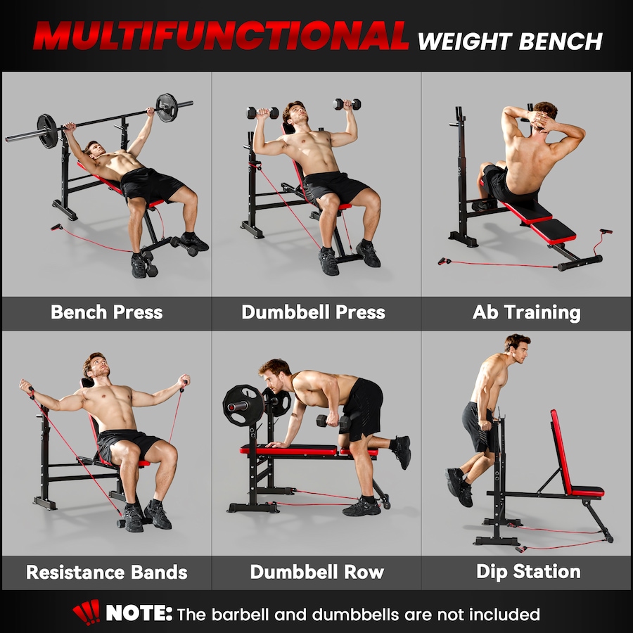 Image 929439_ALTMORE3.jpg, Product 929-439 / Price $136.99, Soozier Adjustable Weight Bench with Squat Rack, Incline Flat Bench Press from Soozier on TSC.ca's Health & Fitness department