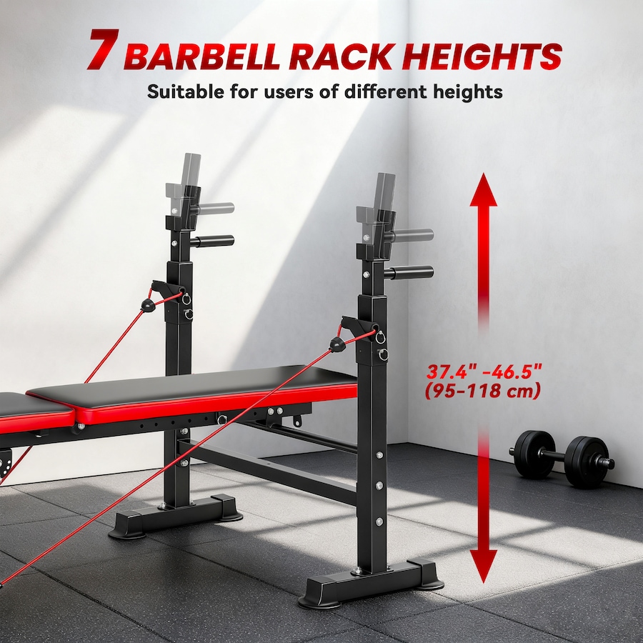 Image 929439_ALTMORE4.jpg, Product 929-439 / Price $136.99, Soozier Adjustable Weight Bench with Squat Rack, Incline Flat Bench Press from Soozier on TSC.ca's Health & Fitness department