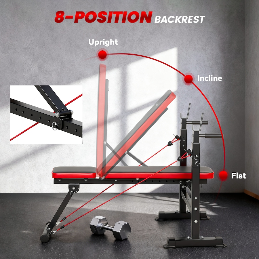 Image 929439_ALTMORE5.jpg, Product 929-439 / Price $136.99, Soozier Adjustable Weight Bench with Squat Rack, Incline Flat Bench Press from Soozier on TSC.ca's Health & Fitness department
