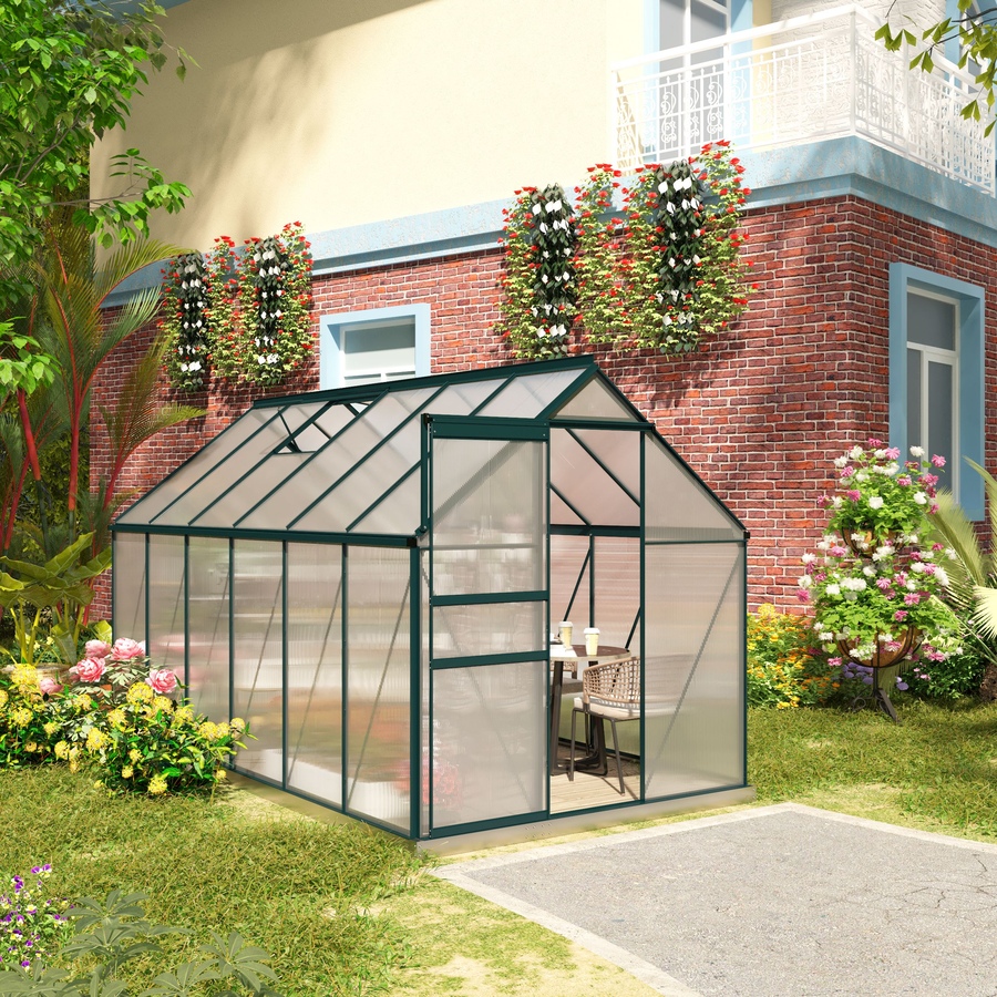 Image 929452_ALTMORE1.jpg, Product 929-452 / Price $569.99, Outsunny 6' x 12' x 6.5' Polycarbonate Greenhouse Walk-in Green House from Outsunny on TSC.ca's Home & Garden department