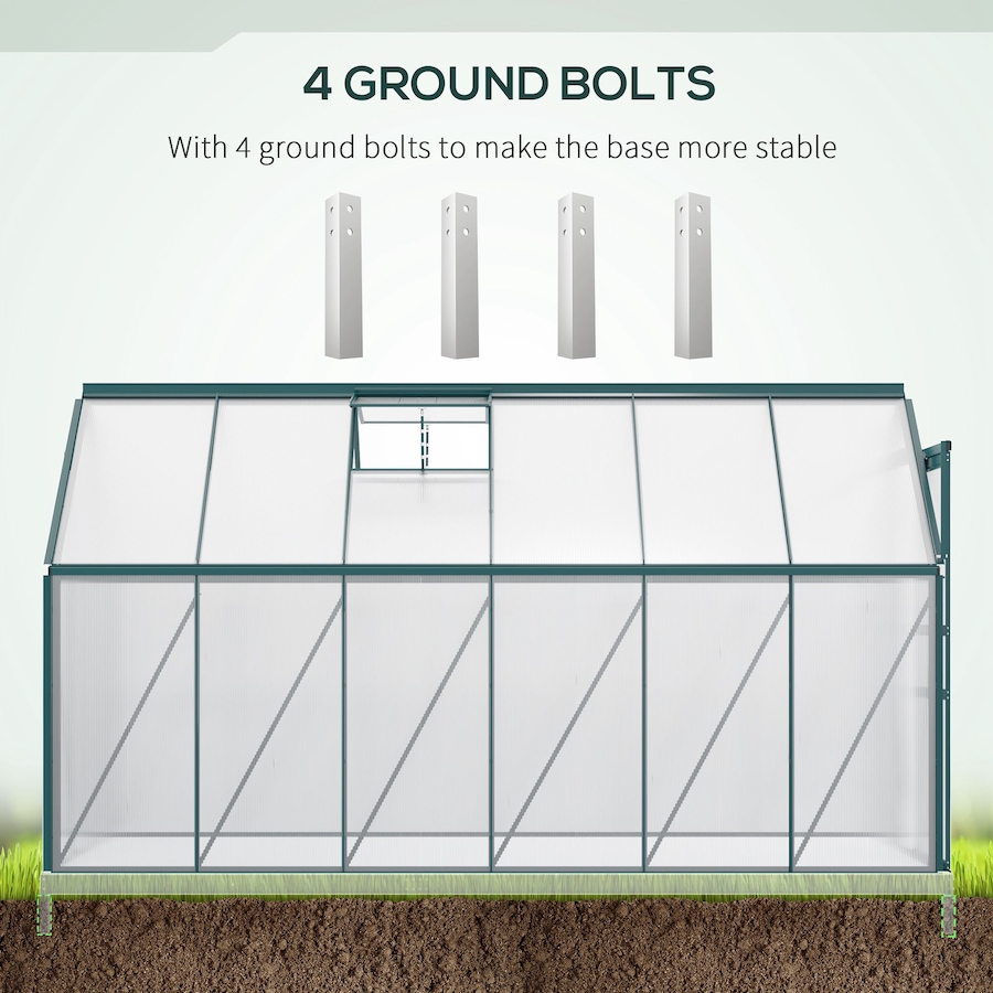 Image 929452_ALTMORE4.jpg, Product 929-452 / Price $569.99, Outsunny 6' x 12' x 6.5' Polycarbonate Greenhouse Walk-in Green House from Outsunny on TSC.ca's Home & Garden department