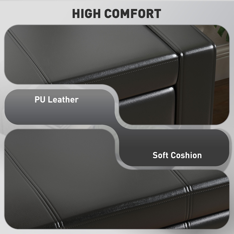 Image 929458_ALTMORE5.jpg, Product 929-458 / Price $164.99, 42” Deluxe Faux Leather Padded Storage Ottoman Bench Foot Stool Seat Chair from HOMCOM on TSC.ca's Home & Garden department