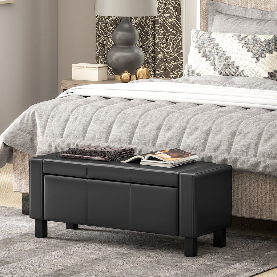 Image 929458_ALTMORE7.jpg, Product 929-458 / Price $164.99, 42” Deluxe Faux Leather Padded Storage Ottoman Bench Foot Stool Seat Chair from HOMCOM on TSC.ca's Home & Garden department