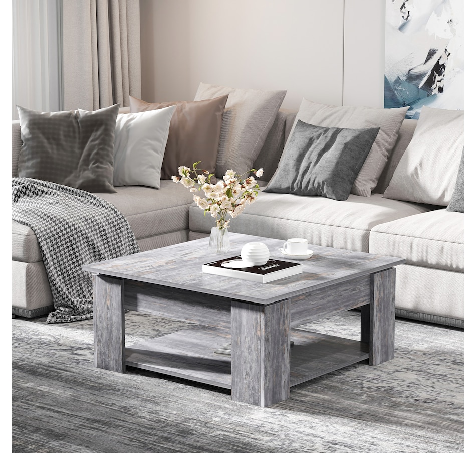 Image 929474_ALTMORE6.jpg, Product 929-474 / Price $114.99, HOMCOM 2 Tier Modern Coffee Table Console End Table Living Room Shelf from HOMCOM on TSC.ca's Home & Garden department