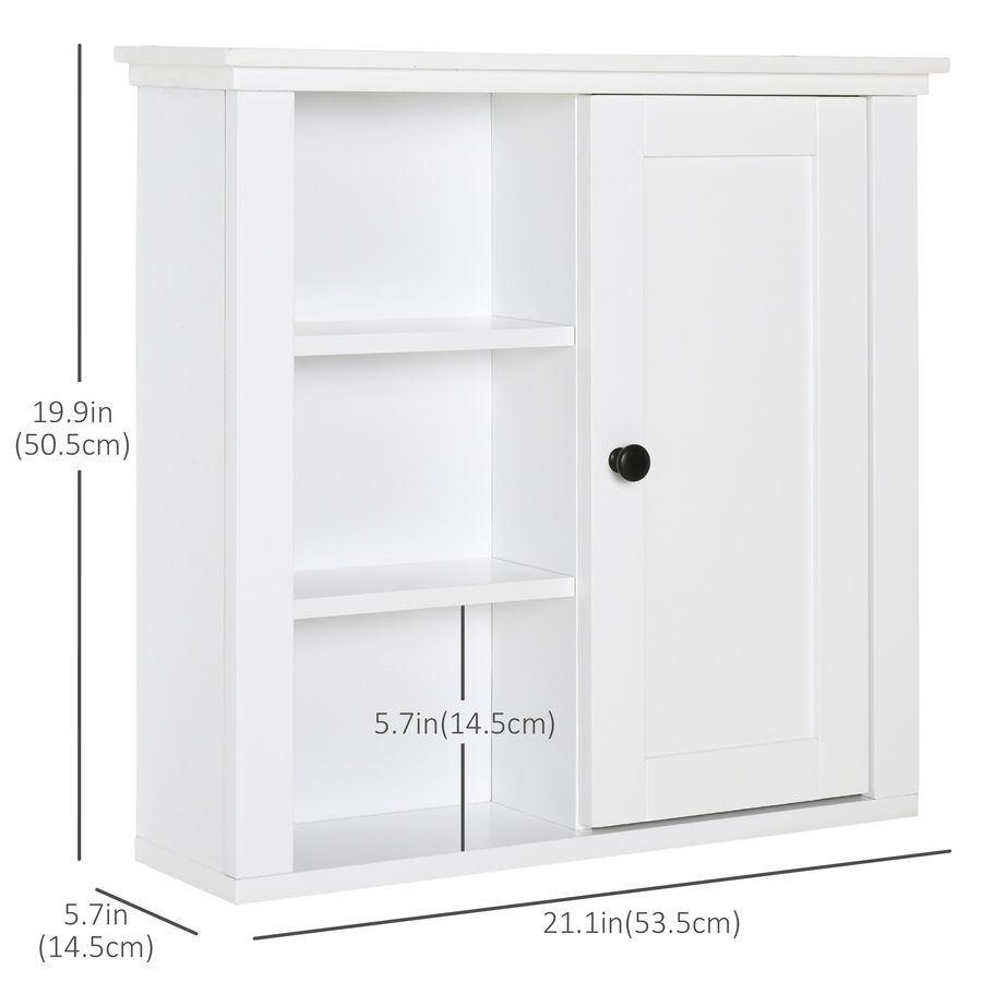 Image 929489_ALTMORE2.jpg, Product 929-489 / Price $64.99, HOMCOM Bathroom Wall Cabinet with 3 Open Shelves, Storage Cupboard from HOMCOM on TSC.ca's Home & Garden department