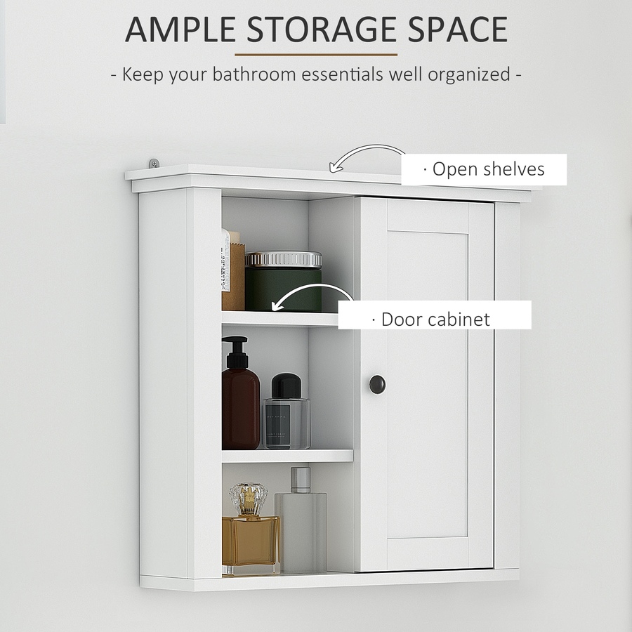 Image 929489_ALTMORE3.jpg, Product 929-489 / Price $64.99, HOMCOM Bathroom Wall Cabinet with 3 Open Shelves, Storage Cupboard from HOMCOM on TSC.ca's Home & Garden department