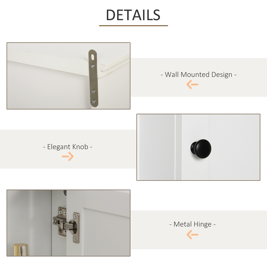 Image 929489_ALTMORE5.jpg, Product 929-489 / Price $64.99, HOMCOM Bathroom Wall Cabinet with 3 Open Shelves, Storage Cupboard from HOMCOM on TSC.ca's Home & Garden department