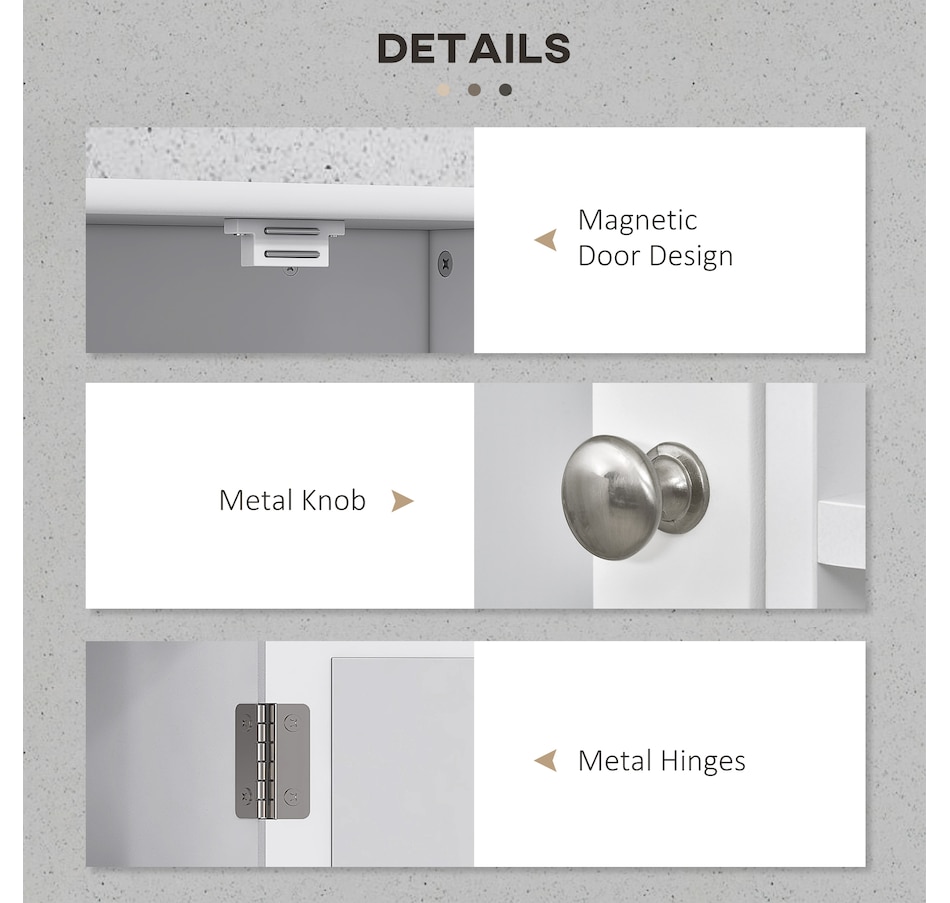 Image 929490_ALTMORE6.jpg, Product 929-490 / Price $79.99, kleankin Wall Mounted Bathroom Mirror Cabinet with Door Adjustable Shelf from Kleankin on TSC.ca's Home & Garden department