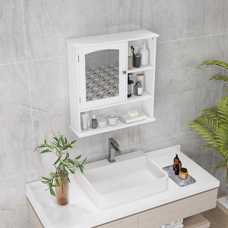 Image 929490_ALTMORE7.jpg, Product 929-490 / Price $79.99, kleankin Wall Mounted Bathroom Mirror Cabinet with Door Adjustable Shelf from Kleankin on TSC.ca's Home & Garden department