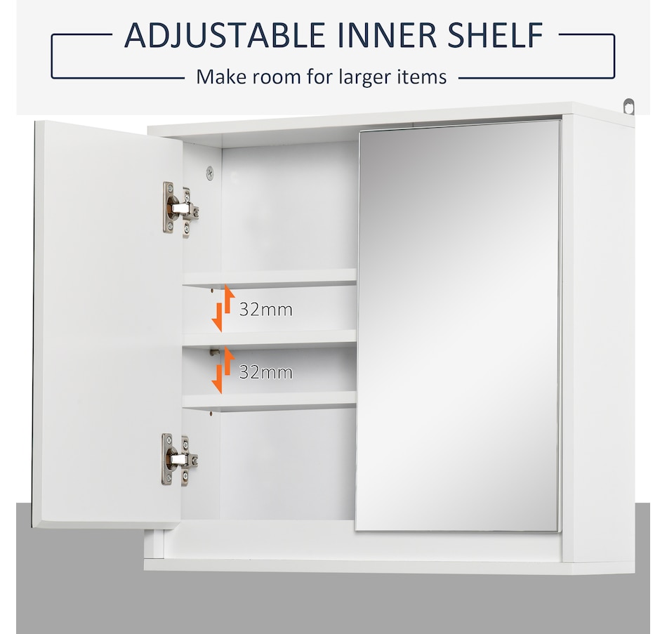 Image 929491_ALTMORE3.jpg, Product 929-491 / Price $66.99, HOMCOM Bathroom Medicine Cabinet, Wall Mounted Mirror Cabinet, White from HOMCOM on TSC.ca's Home & Garden department