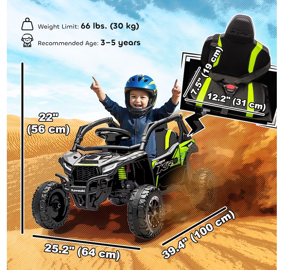 Image 929498_ALTMORE2.jpg, Product 929-498 / Price $159.99, Qaba 12V Licensed 2WD Electric Ride on Truck with Rear Suspension, Black from Qaba on TSC.ca's Toys & Hobbies department