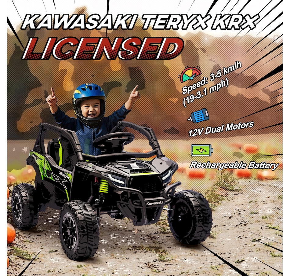 Image 929498_ALTMORE3.jpg, Product 929-498 / Price $159.99, Qaba 12V Licensed 2WD Electric Ride on Truck with Rear Suspension, Black from Qaba on TSC.ca's Toys & Hobbies department