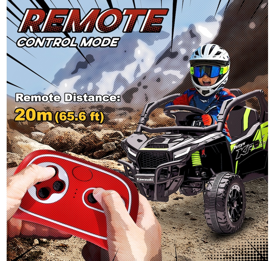 Image 929498_ALTMORE4.jpg, Product 929-498 / Price $159.99, Qaba 12V Licensed 2WD Electric Ride on Truck with Rear Suspension, Black from Qaba on TSC.ca's Toys & Hobbies department