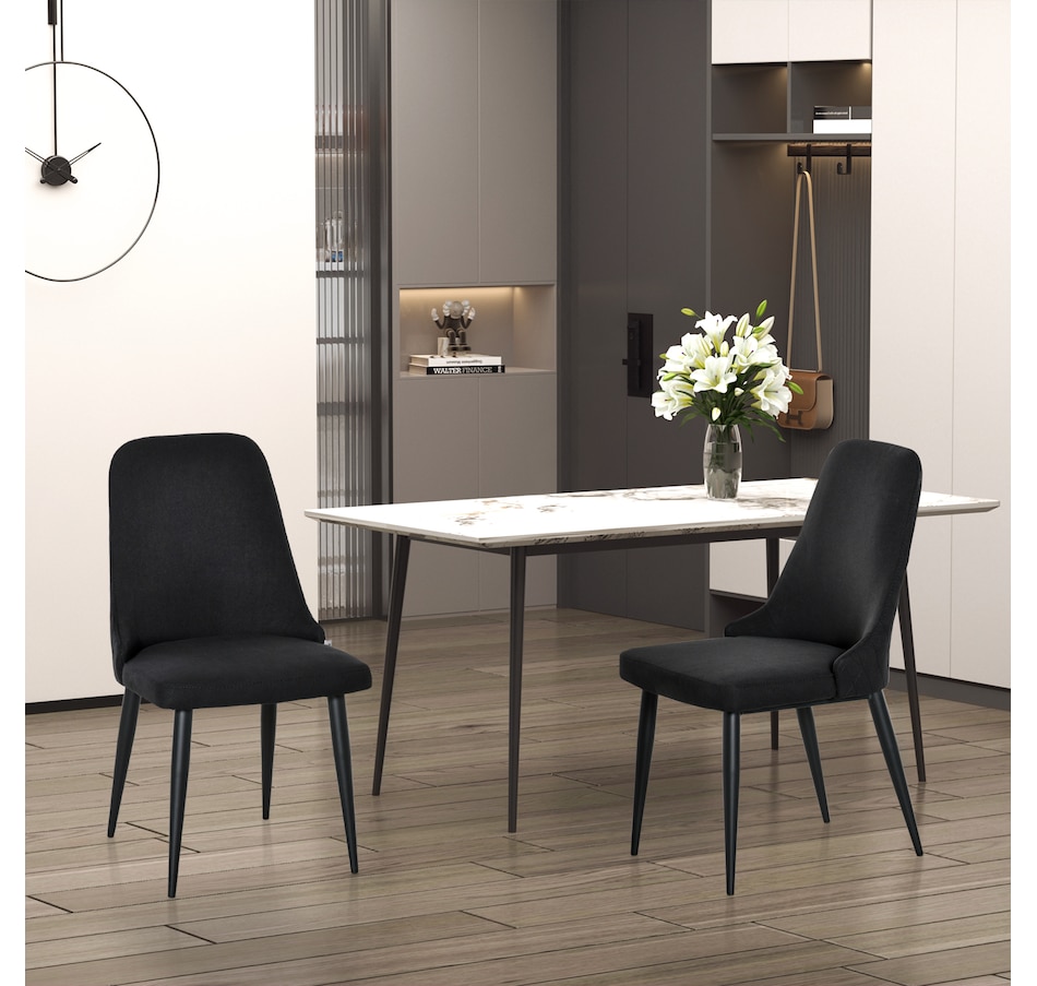 Image 929531_ALTMORE1.jpg, Product 929-531 / Price $179.99, HOMCOM Dining Chair Set of 2, Fabric Upholstered Side Chairs for Kitchen from HOMCOM on TSC.ca's Home & Garden department