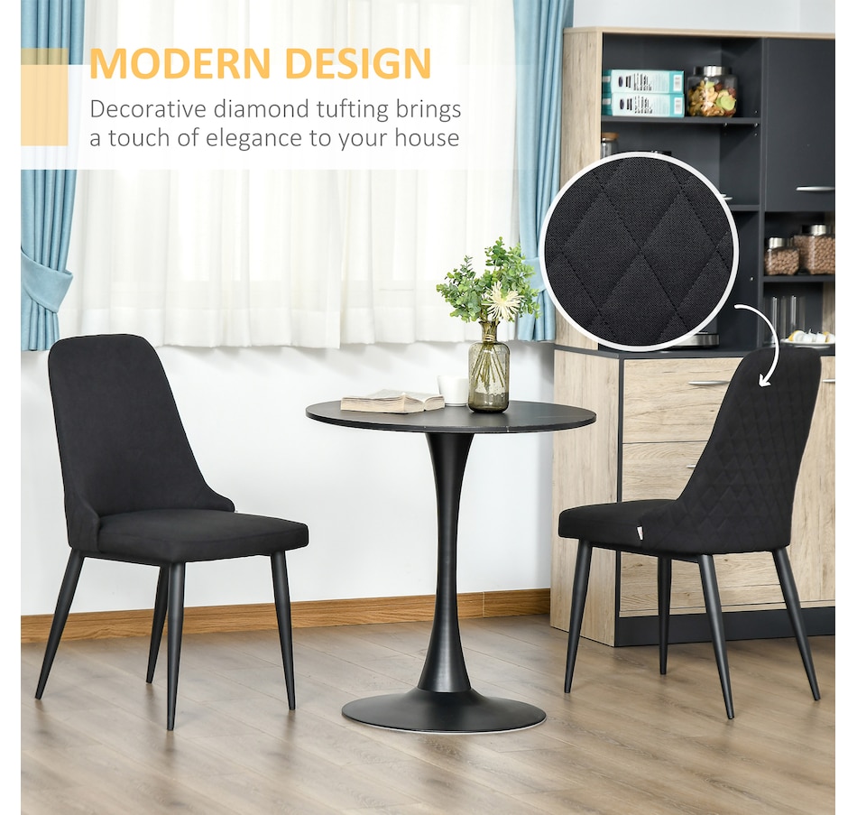 Image 929531_ALTMORE4.jpg, Product 929-531 / Price $179.99, HOMCOM Dining Chair Set of 2, Fabric Upholstered Side Chairs for Kitchen from HOMCOM on TSC.ca's Home & Garden department