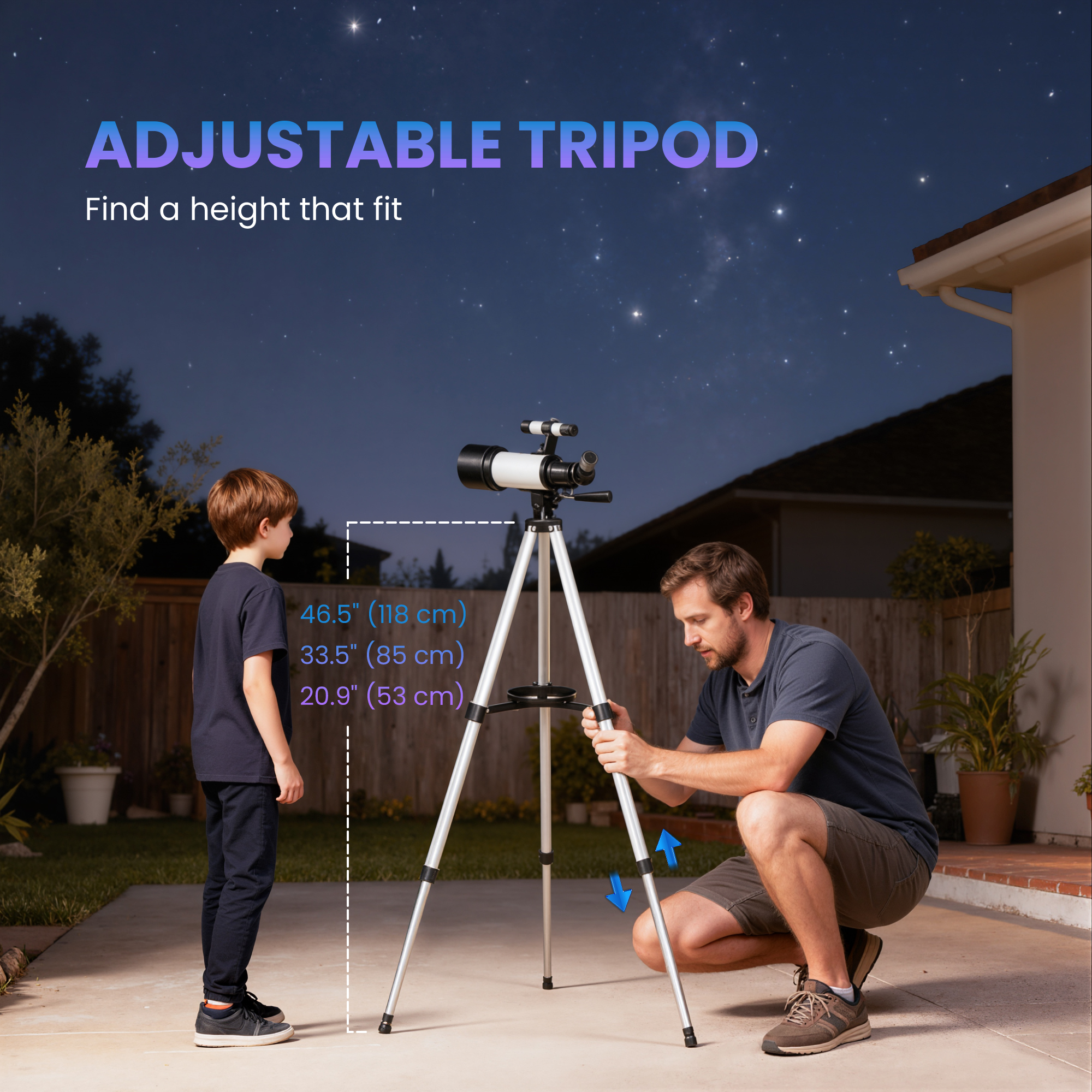 Outsunny Telescope for Adults, 70 mm Aperture 400 mm Refractor