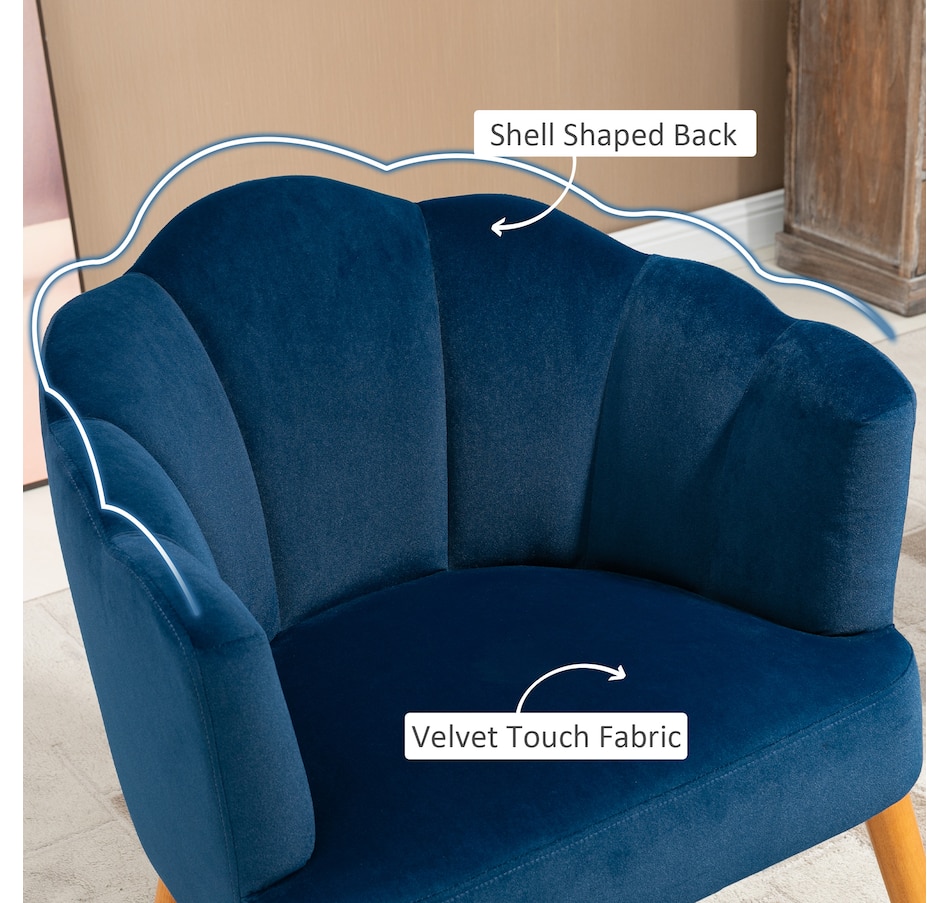 Image 929559_ALTMORE3.jpg, Product 929-559 / Price $199.99, HOMCOM Modern Accent Chair Upholstered Velvet Armchair with Arms Wood Legs from HOMCOM on TSC.ca's Home & Garden department